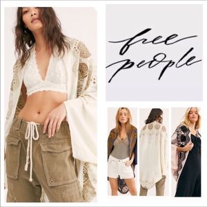 🆕Free People Catalina Embroidered Kimono.  NWOT.